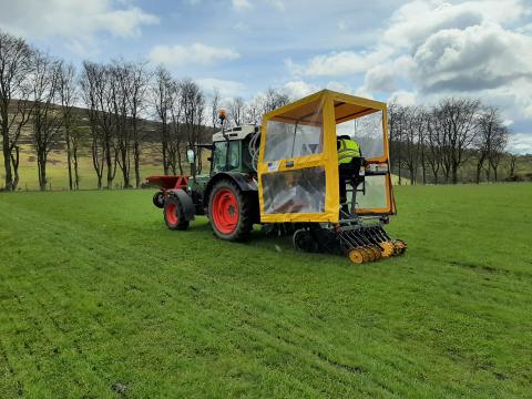Direct-drilling seed into established pasture